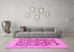 Machine Washable Abstract Pink Modern Rug in a Living Room, wshabs1218pnk