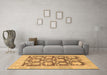 Machine Washable Abstract Brown Modern Rug in a Living Room,, wshabs1218brn