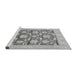 Sideview of Machine Washable Abstract Gray Modern Rug, wshabs1218gry