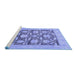 Sideview of Machine Washable Abstract Blue Modern Rug, wshabs1218blu