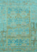 Abstract Light Blue Modern Rug, abs1219lblu