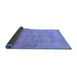 Sideview of Abstract Blue Modern Rug, abs1219blu