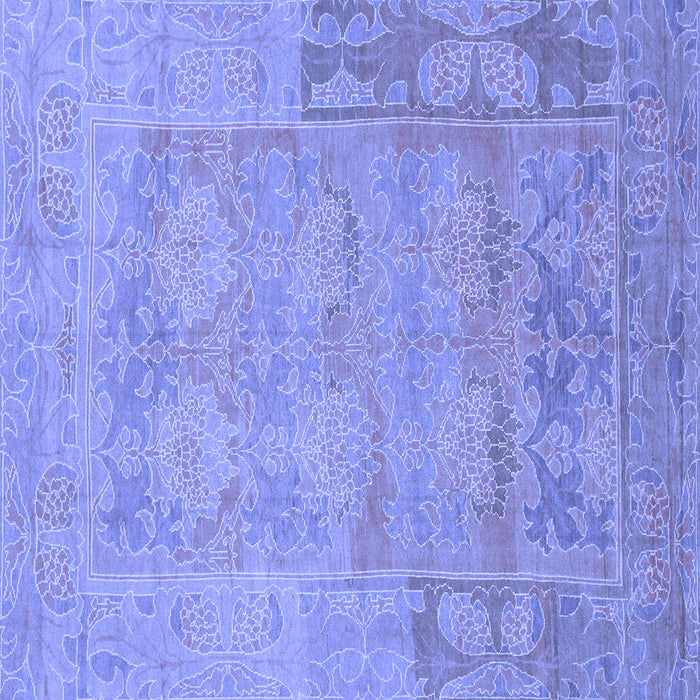 Square Machine Washable Abstract Blue Modern Rug, wshabs1219blu