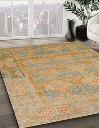 Abstract Cinnamon Brown Modern Rug, abs1219