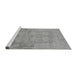 Sideview of Machine Washable Abstract Gray Modern Rug, wshabs1219gry