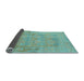 Sideview of Abstract Light Blue Modern Rug, abs1219lblu