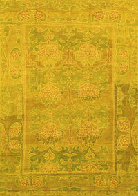 Abstract Yellow Modern Rug, abs1219yw