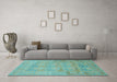 Machine Washable Abstract Light Blue Modern Rug in a Living Room, wshabs1219lblu