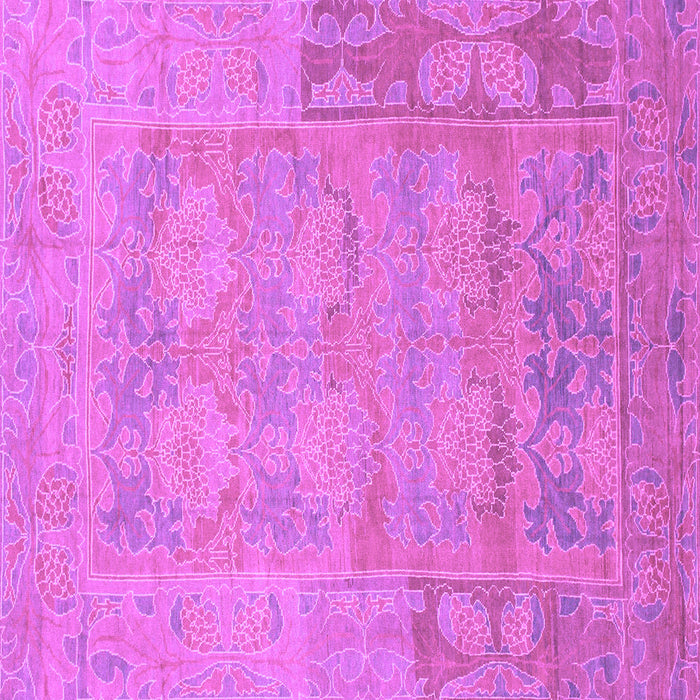 Square Machine Washable Abstract Purple Modern Area Rugs, wshabs1219pur