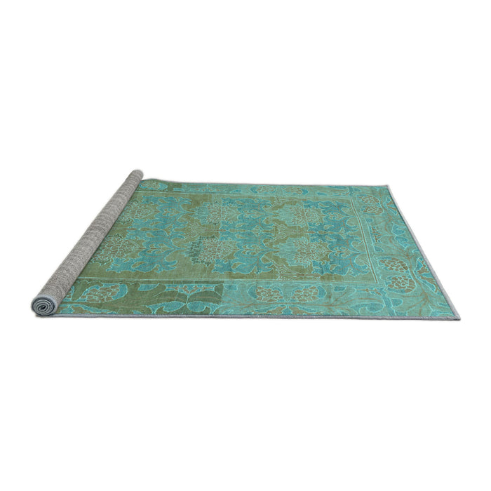 Sideview of Machine Washable Abstract Light Blue Modern Rug, wshabs1219lblu