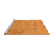 Sideview of Machine Washable Abstract Orange Modern Area Rugs, wshabs1219org