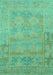 Abstract Turquoise Modern Rug, abs1219turq