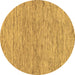 Round Solid Brown Modern Rug, abs121brn