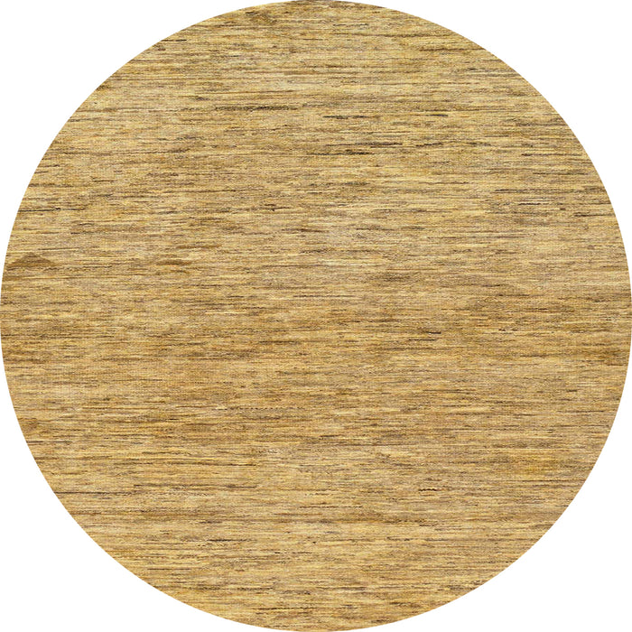 Round Abstract Cinnamon Brown Solid Rug, abs121