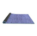 Sideview of Solid Blue Modern Rug, abs121blu