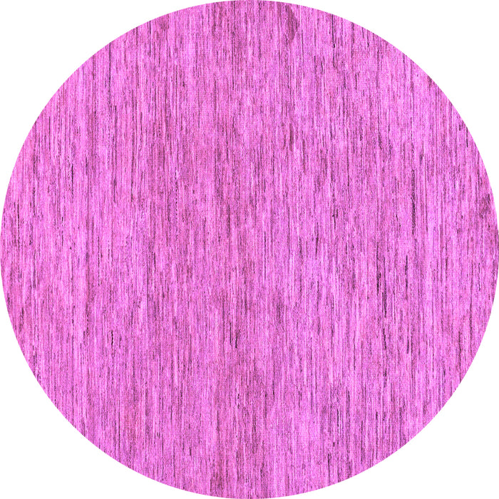 Round Solid Purple Modern Rug, abs121pur