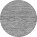 Round Machine Washable Solid Gray Modern Rug, wshabs121gry