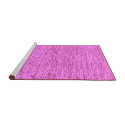 Sideview of Machine Washable Solid Purple Modern Area Rugs, wshabs121pur