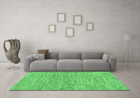 Machine Washable Solid Emerald Green Modern Rug, wshabs121emgrn