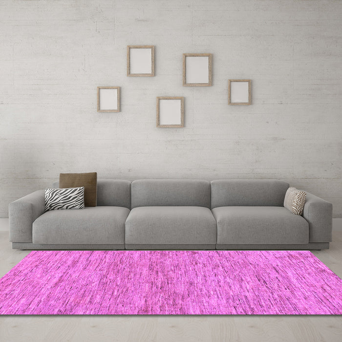 Machine Washable Solid Purple Modern Area Rugs in a Living Room, wshabs121pur