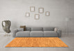 Machine Washable Solid Orange Modern Area Rugs in a Living Room, wshabs121org