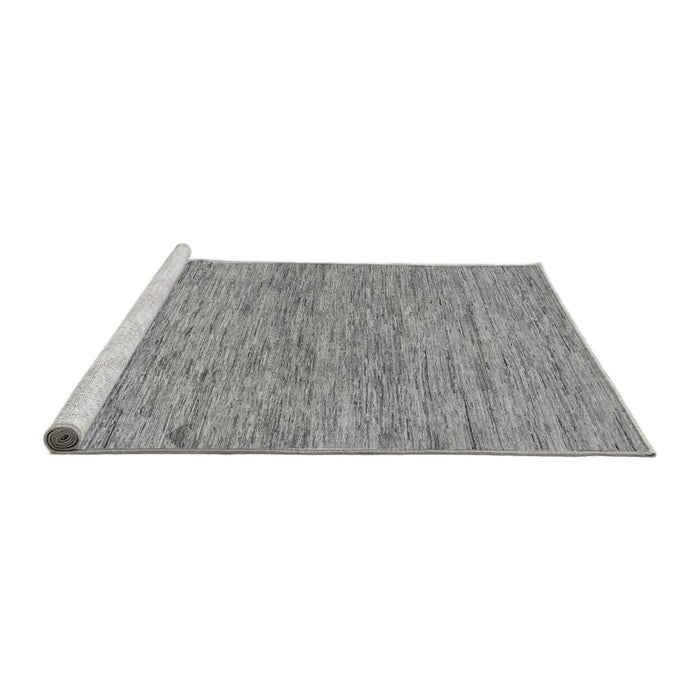 Sideview of Machine Washable Solid Gray Modern Rug, wshabs121gry