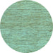 Round Solid Light Blue Modern Rug, abs121lblu