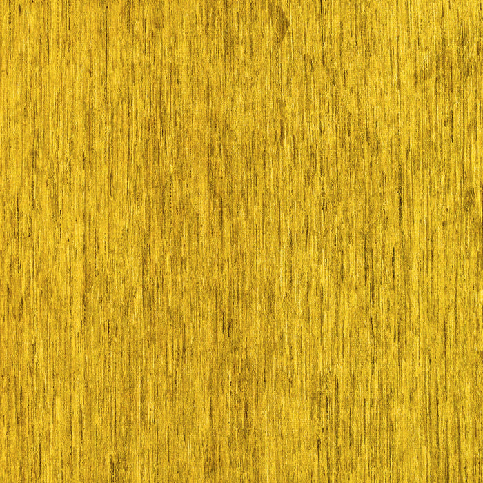 Square Machine Washable Solid Yellow Modern Rug, wshabs121yw