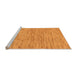Sideview of Machine Washable Solid Orange Modern Area Rugs, wshabs121org