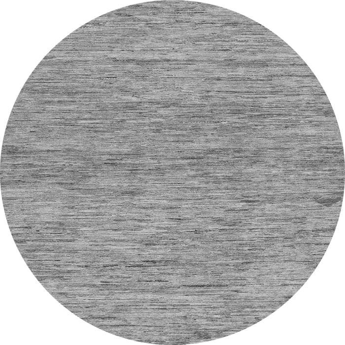 Round Solid Gray Modern Rug, abs121gry