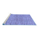 Sideview of Machine Washable Solid Blue Modern Rug, wshabs121blu