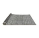 Sideview of Solid Gray Modern Rug, abs121gry