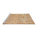 Sideview of Machine Washable Abstract Orange Rug, wshabs1220