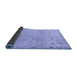 Sideview of Abstract Blue Modern Rug, abs1220blu