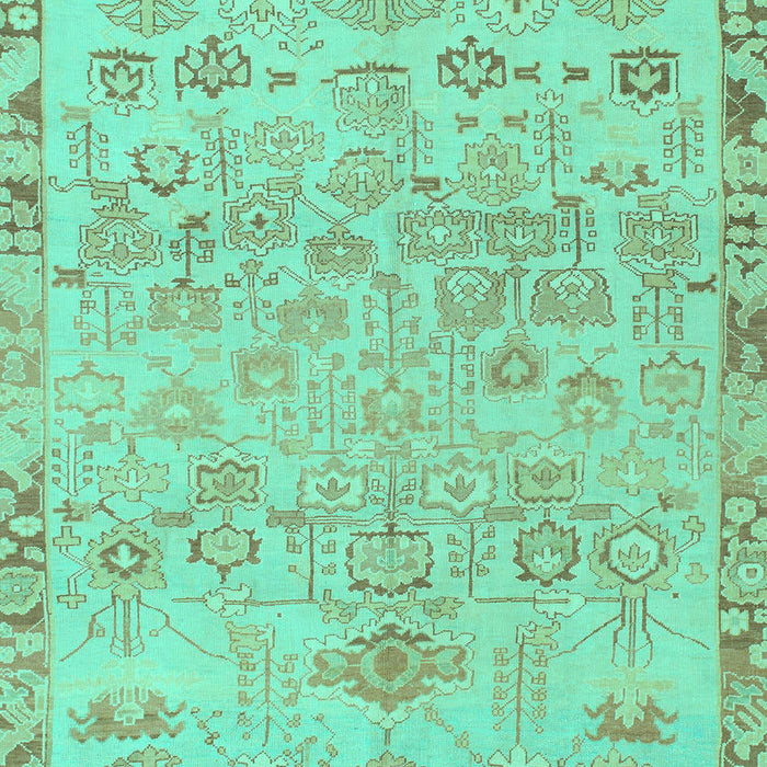 Machine Washable Abstract Turquoise Modern Area Rugs, wshabs1220turq