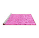 Sideview of Machine Washable Abstract Pink Modern Rug, wshabs1220pnk