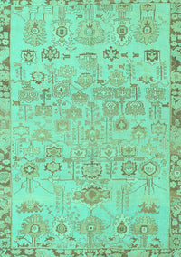 Abstract Turquoise Modern Rug, abs1220turq