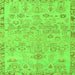 Square Abstract Green Modern Rug, abs1220grn