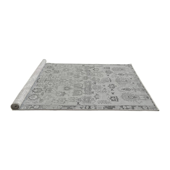 Sideview of Machine Washable Abstract Gray Modern Rug, wshabs1220gry