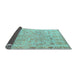 Sideview of Abstract Light Blue Modern Rug, abs1220lblu