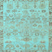 Square Abstract Light Blue Modern Rug, abs1220lblu