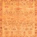 Square Machine Washable Abstract Orange Modern Area Rugs, wshabs1220org