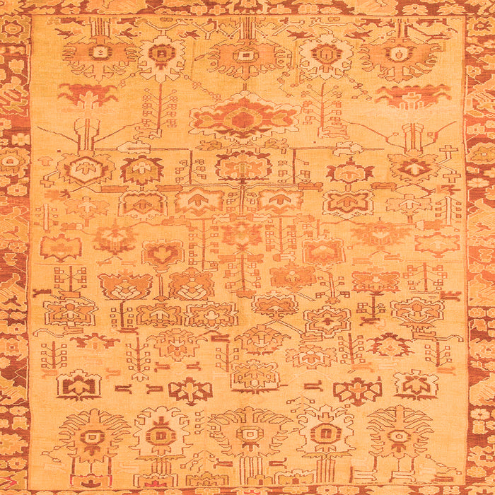 Square Abstract Orange Modern Rug, abs1220org