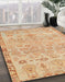 Machine Washable Abstract Orange Rug in a Family Room, wshabs1220