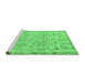 Sideview of Machine Washable Abstract Emerald Green Modern Area Rugs, wshabs1220emgrn