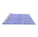 Sideview of Machine Washable Abstract Blue Modern Rug, wshabs1220blu