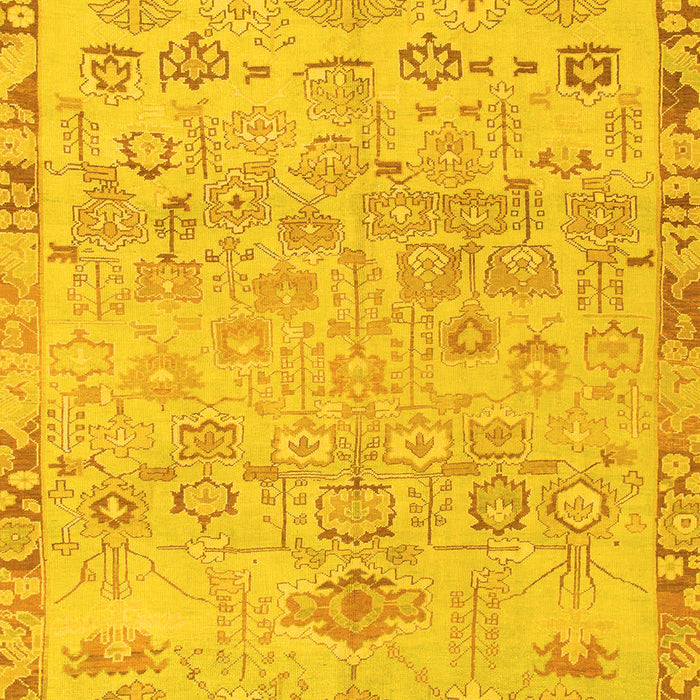Machine Washable Abstract Yellow Modern Rug, wshabs1220yw