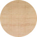 Round Abstract Yellow Modern Rug, abs1221