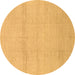 Round Abstract Brown Modern Rug, abs1221brn