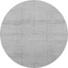 Round Machine Washable Abstract Gray Modern Rug, wshabs1221gry